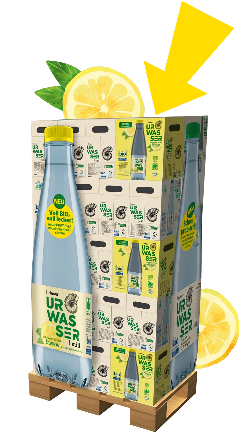 rieser URWASSER Zitrone gemischte Palette rieser URWASSER Zitrone Palette
